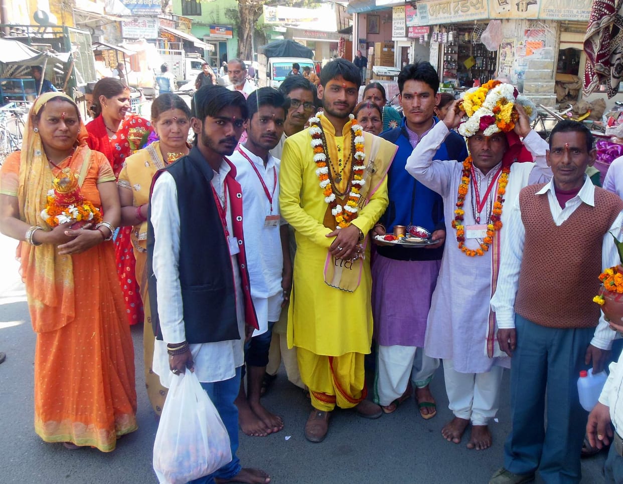 The folowers attend kalashyatra 