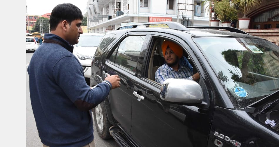 Simarjit Bains's son traffic chalan in ludhiana, punjab news