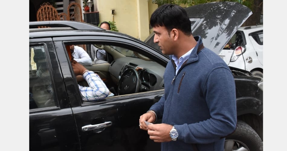 Simarjit Bains's son traffic chalan in ludhiana, punjab news