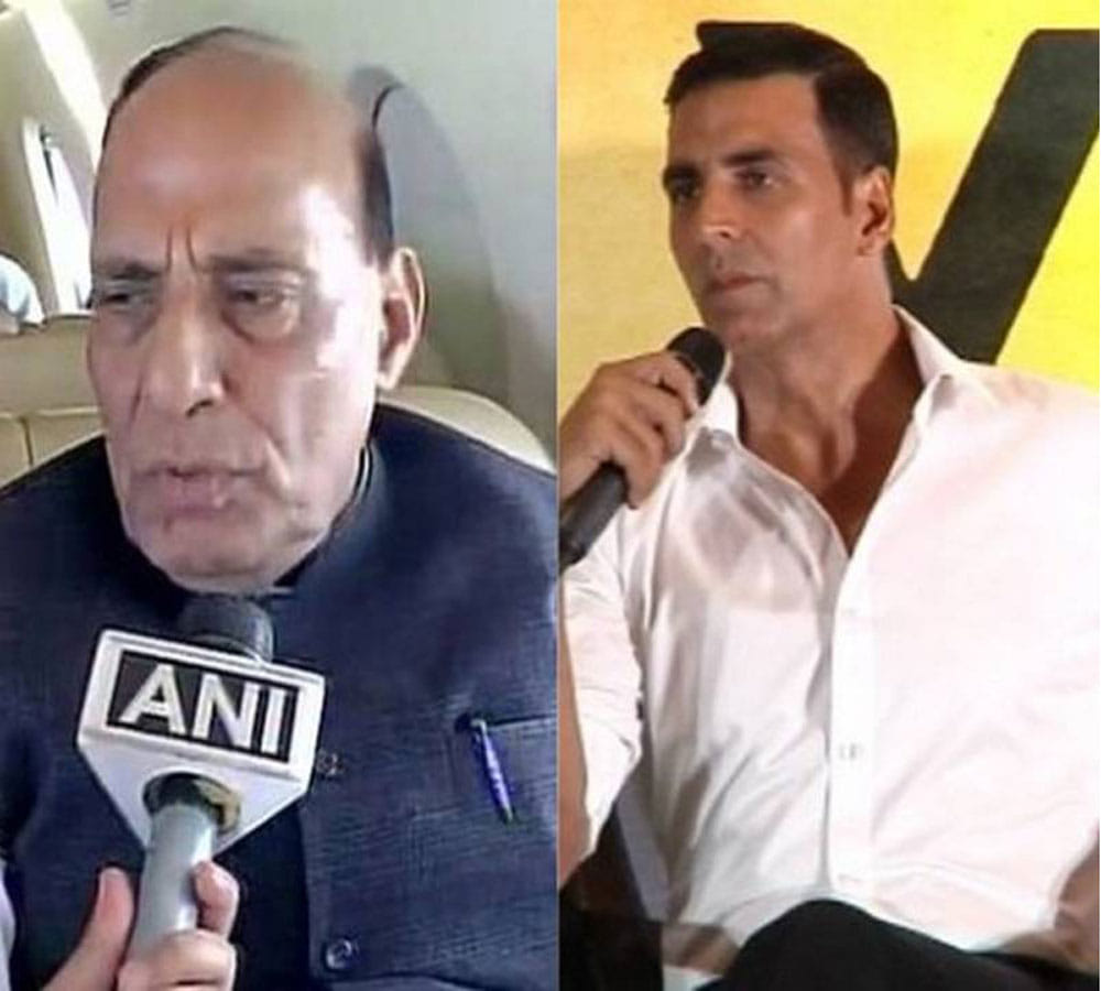 Rajnath Singh commends Akshay Kumar for donating Rs 1.08 crore to kin of Sukma martyrs