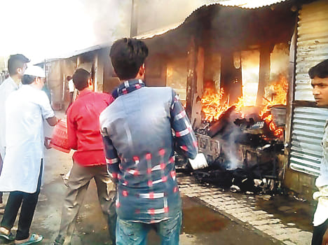 Fire in three shops, loss of millions