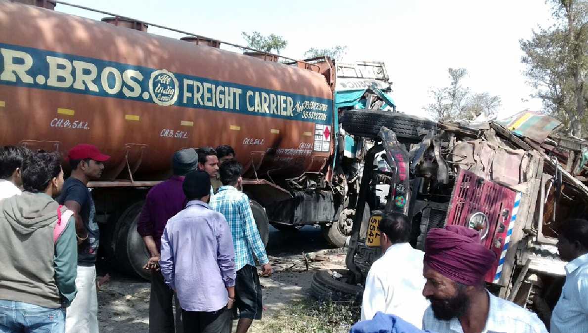 Tanker and truck collide, one dies