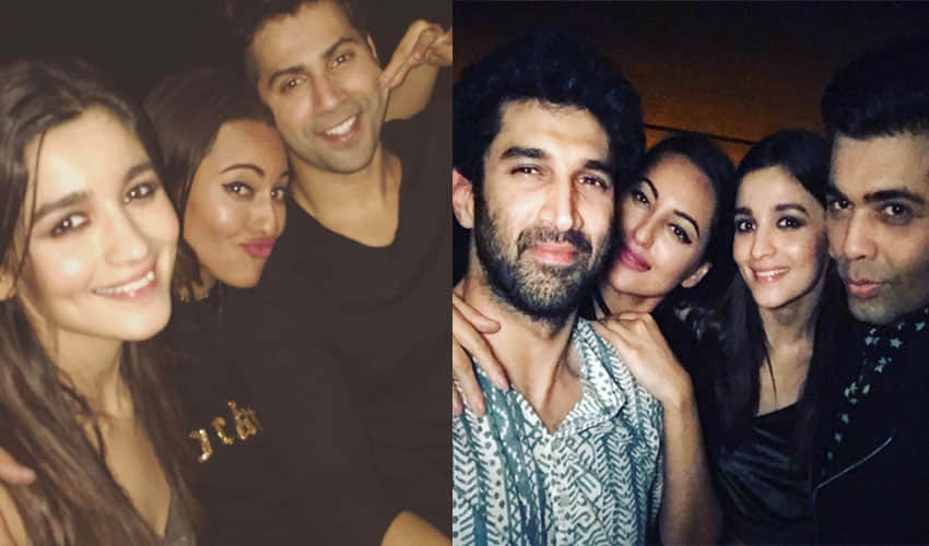 Alia Bhatt $ varun Dhawan Celebrates Success Of Badrinath Ki Dulhania With Friends