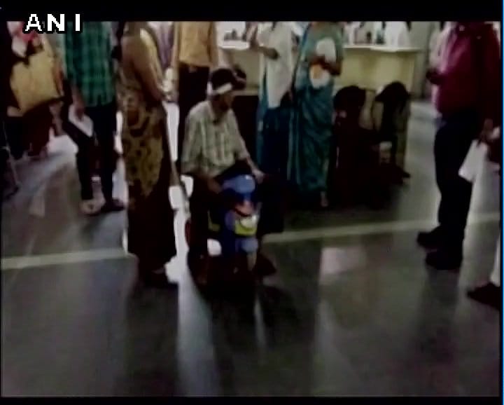 Patient forced to use child’s tricycle at Govt Hospital in Hyderabad