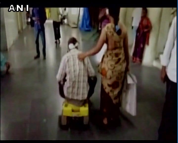 Patient forced to use child’s tricycle at Govt Hospital in Hyderabad
