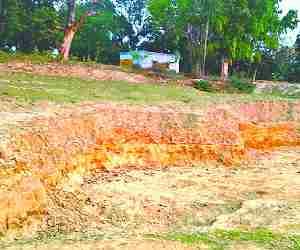 Old wall found in digging