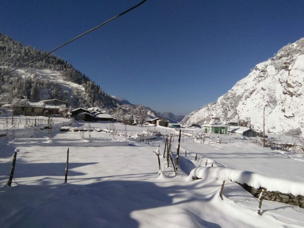awesome photos of snowfall in uttarakhand