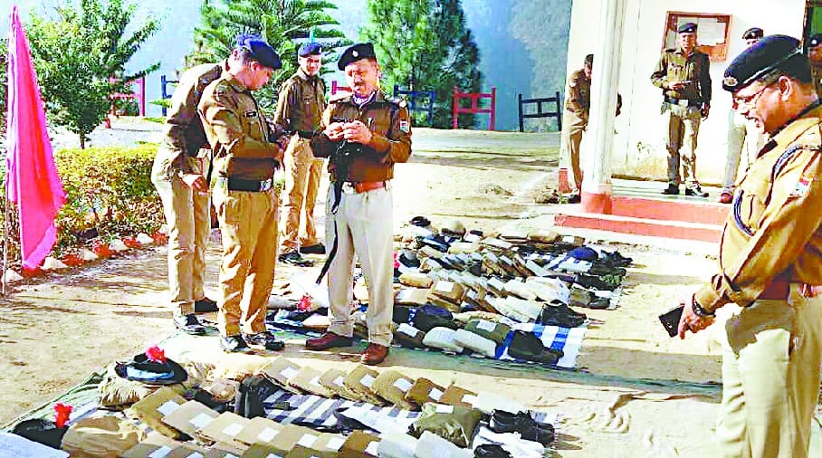 SP inspected the police line