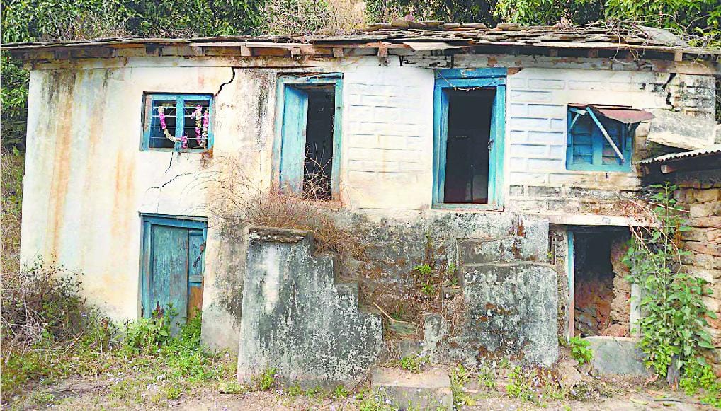 It was ruined because of the disaster garjila village
