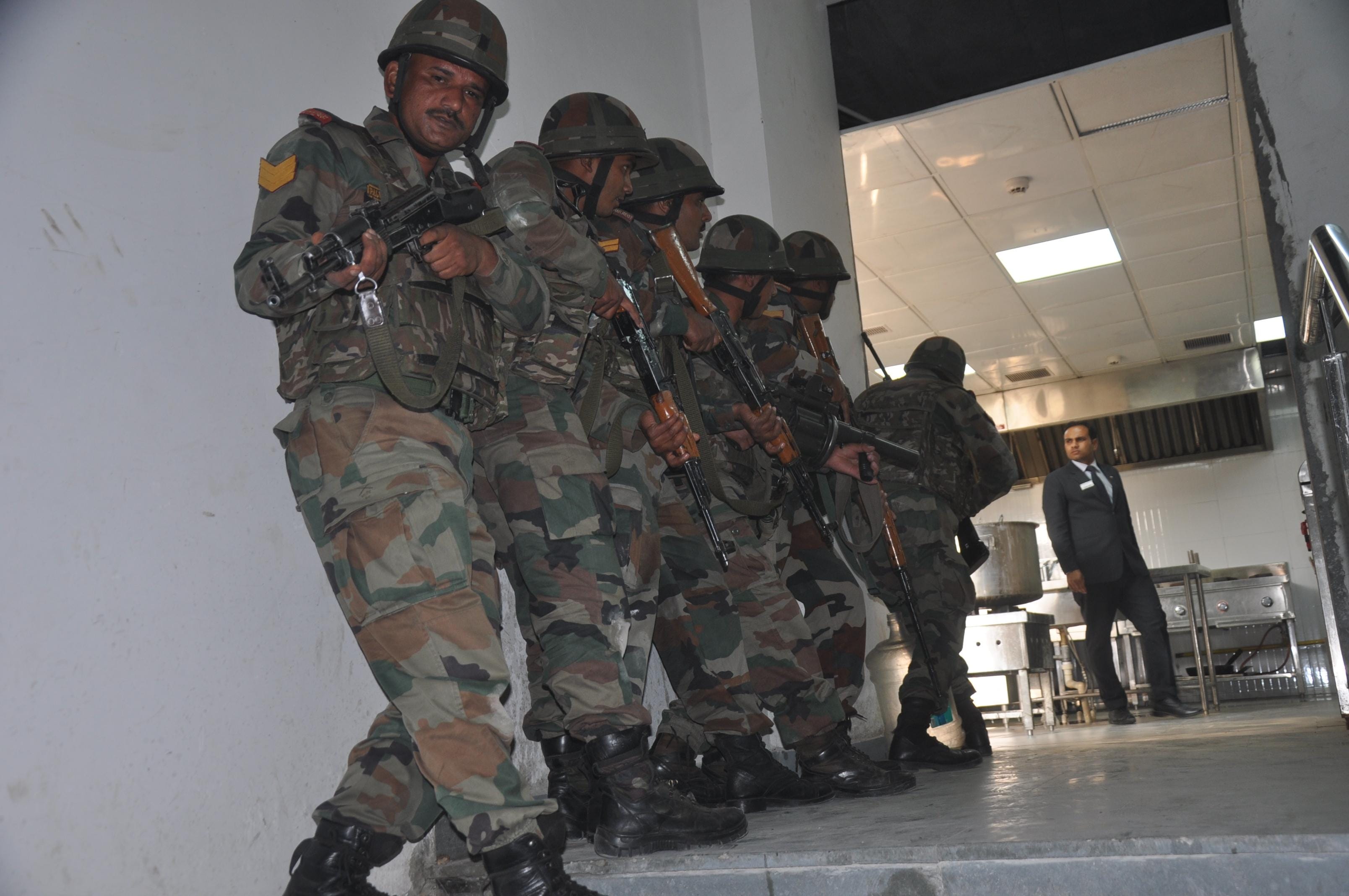 mock drill in hotel redision blue