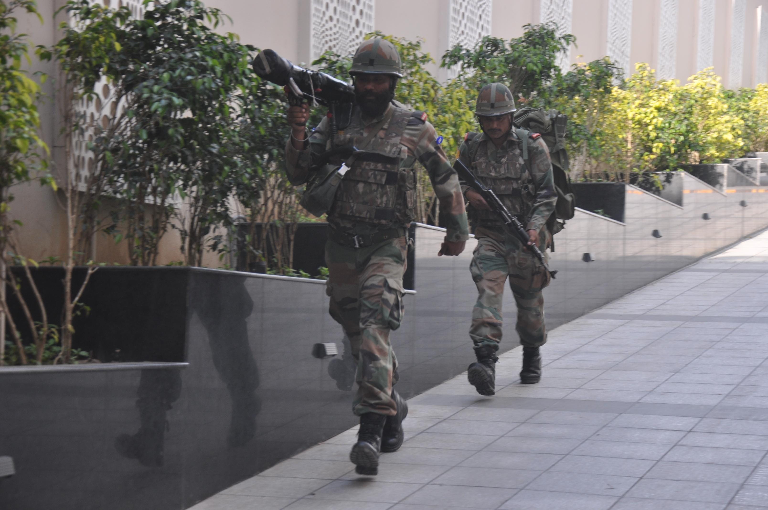 mock drill in hotel redision blue