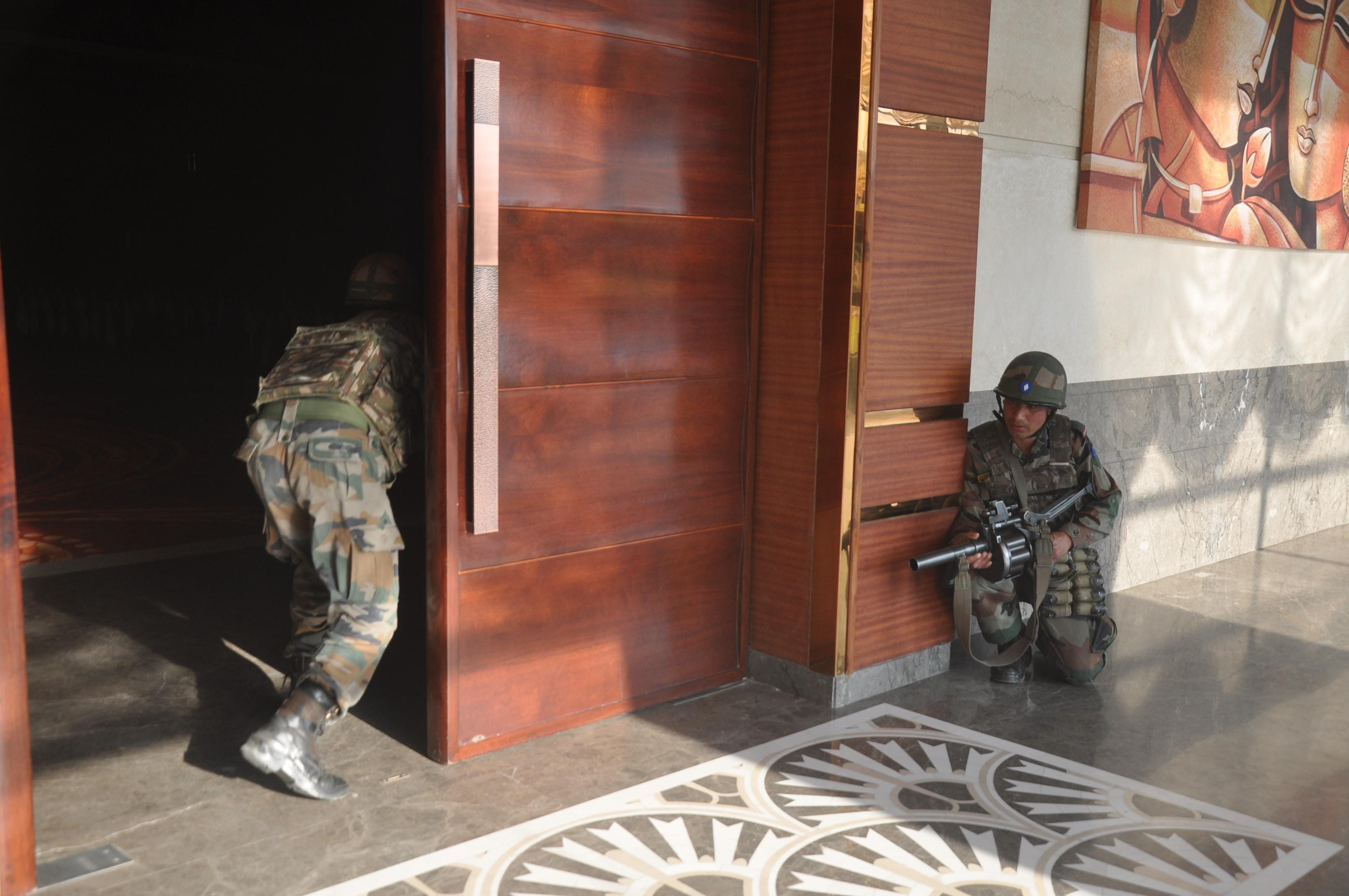 mock drill in hotel redision blue