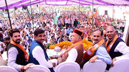 Mukesh Agnihotri and PK Dhumal Rally at Una.