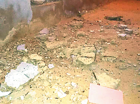 plaster fall in chaubiya thana office