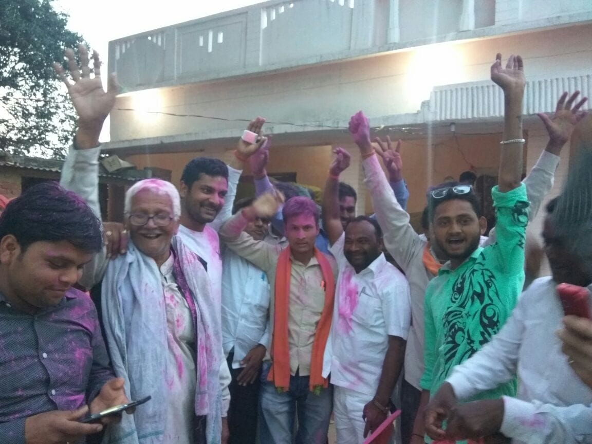 BJP drowned in celebration