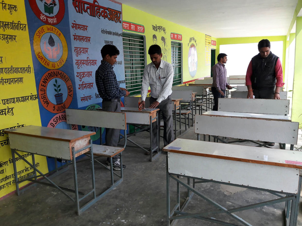 Examination from the sitting plan on the lines of UP Board in Fazilnagar Block