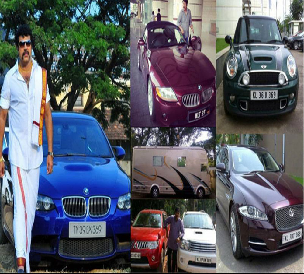south indian actor mamuti has 369 car collection