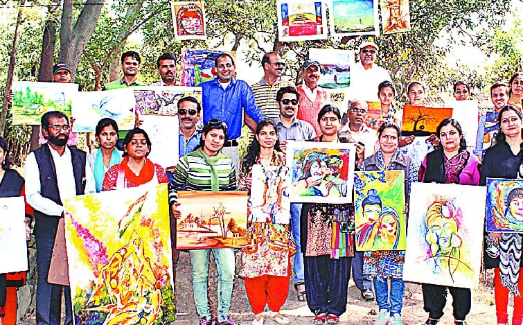 Holi played on canvas