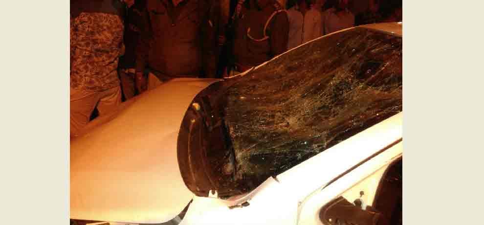 A car hit by a sidewalk near the civil hospital, the death of one, Hisar