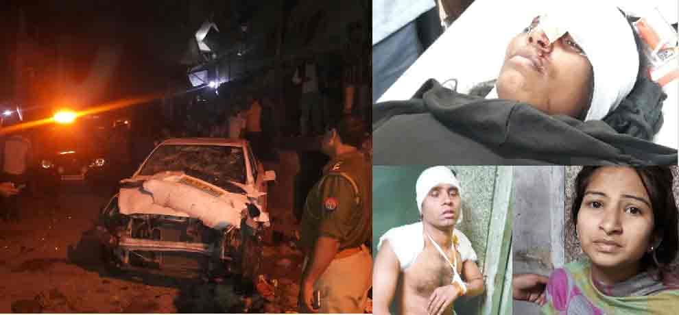 uber car driver crushed 15 people in khoda uttar pradesh