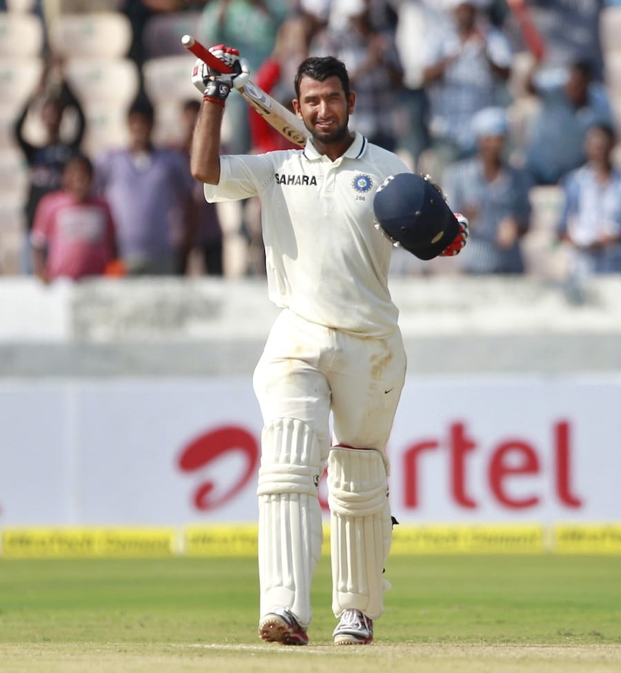 cheteshwar pujara makes this records by cracking century at nagpur test 