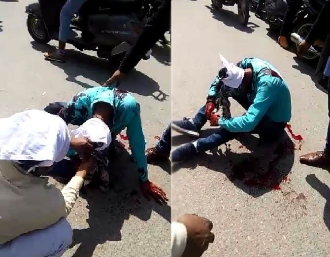 lady was shouting for help and people was busy in capturing video at ludhiana of punjab