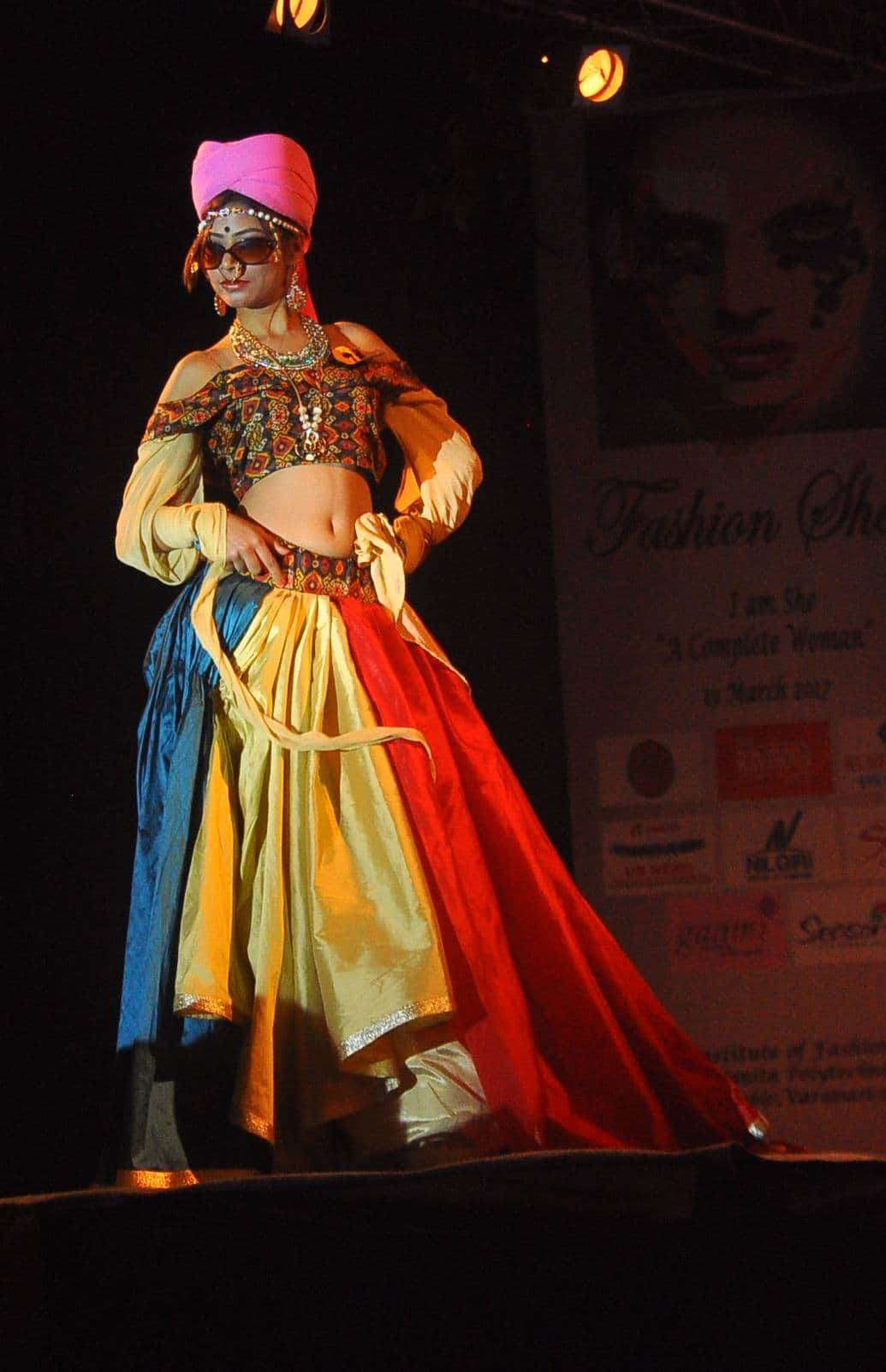 banarasi design saree fashion show in america and dubai