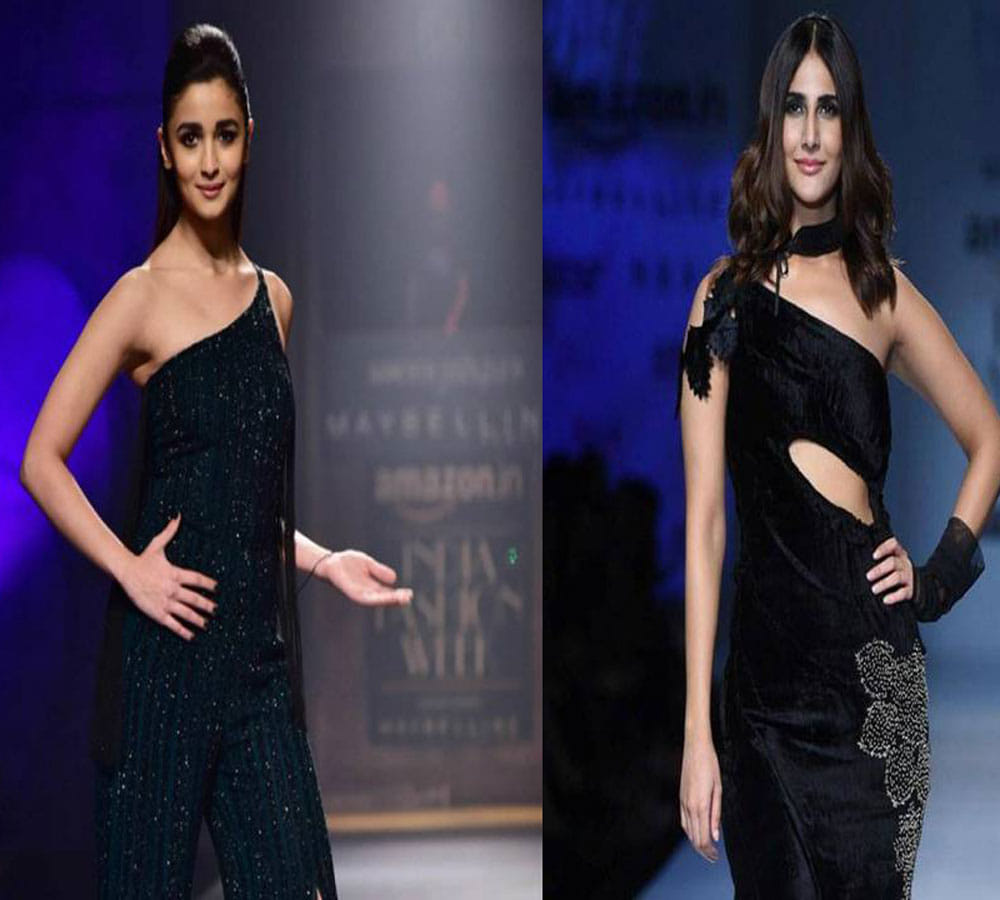 alia bhatt and vaani kapoor in amazon fashion week 2017