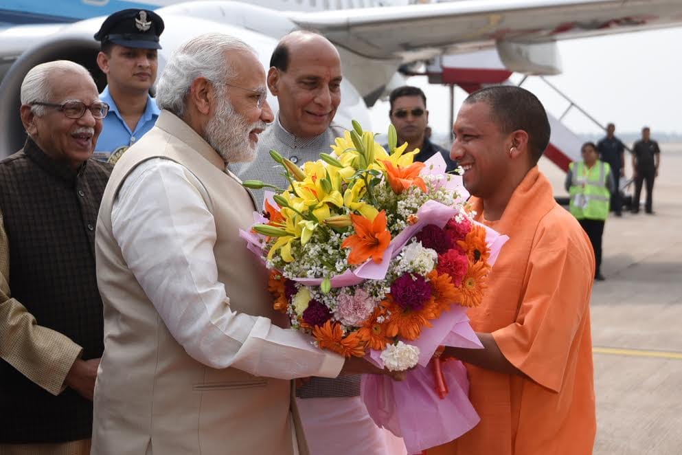 pm modi congratulate yogi adityanath