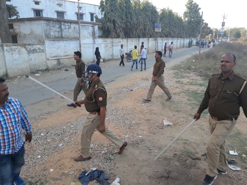 Students threw stone on principle's car