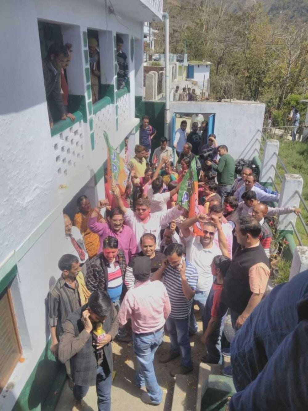 celebration for Yogi Adityanath in his villege 