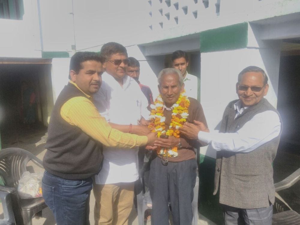 celebration for Yogi Adityanath in his villege 