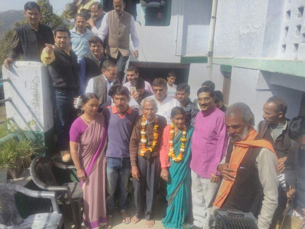 celebration for Yogi Adityanath in his villege 
