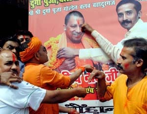 Modi, Modi, Yogi-yogi, on the coronation of Keshav, Siddhartha and Nandi