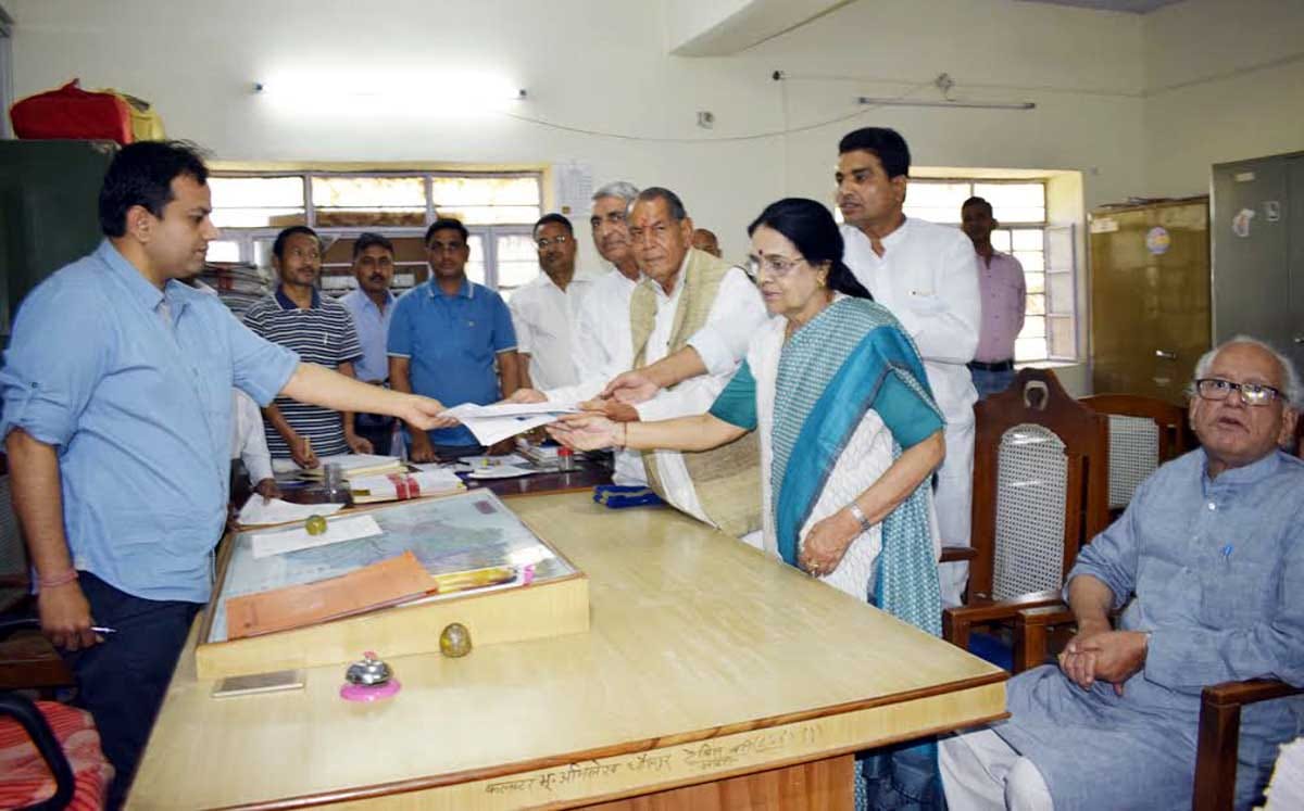 congress banwari lal sharma filed nomination for dholpur by elections 