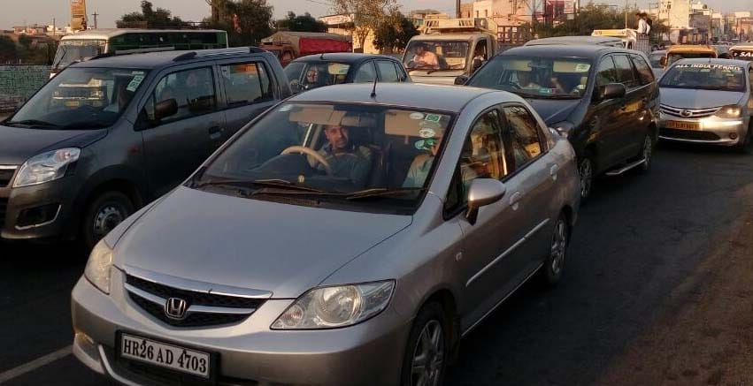 traffice jaam on National Highway 