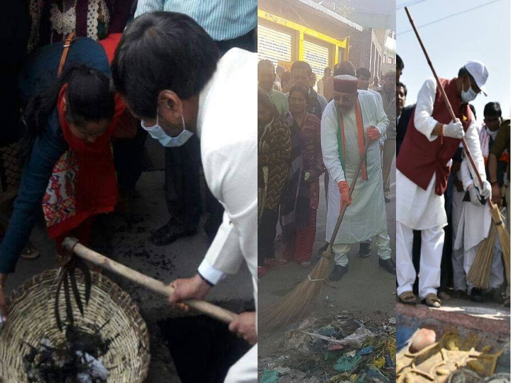 uttarakhand ministers clean dehradun roads