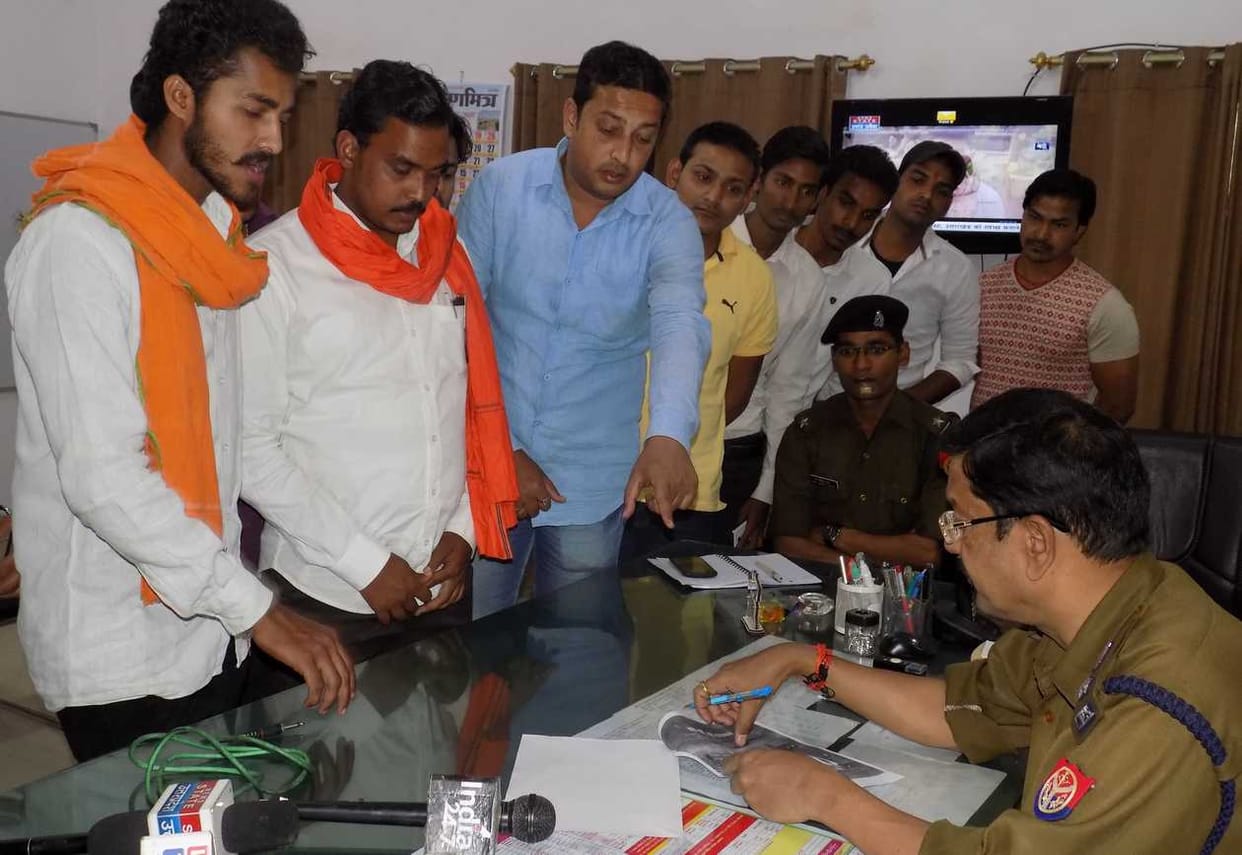 Two person arrested after  objectionable photo post of cm adityanath