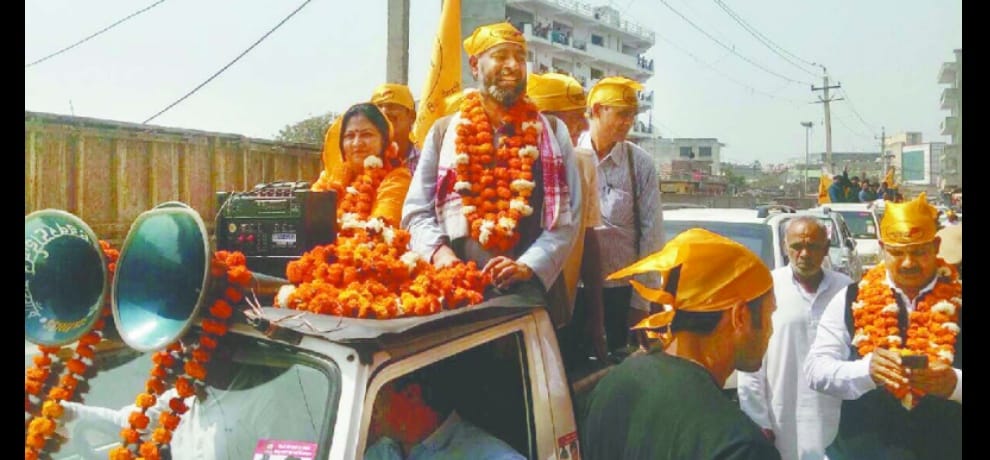 road show of yogendra yadav at bijvasan area delhi
