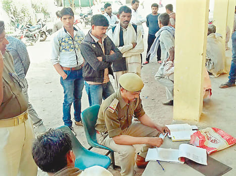 Without helmet, death in accident