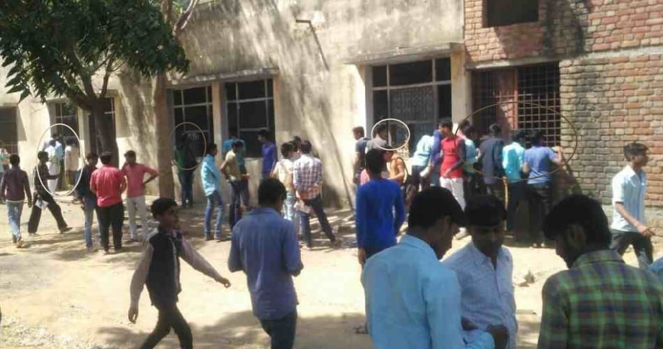 mass cheating during haryana board exam