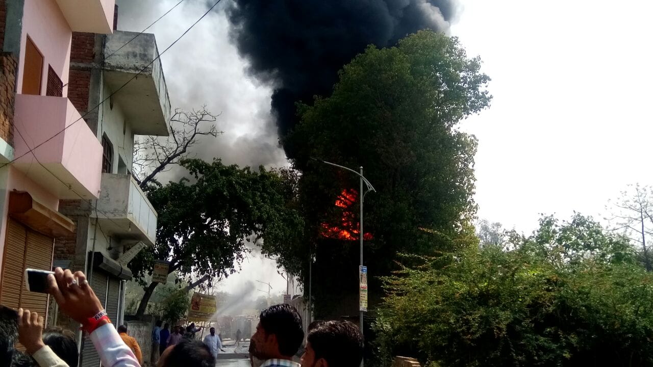 fire in a factory in barabanki