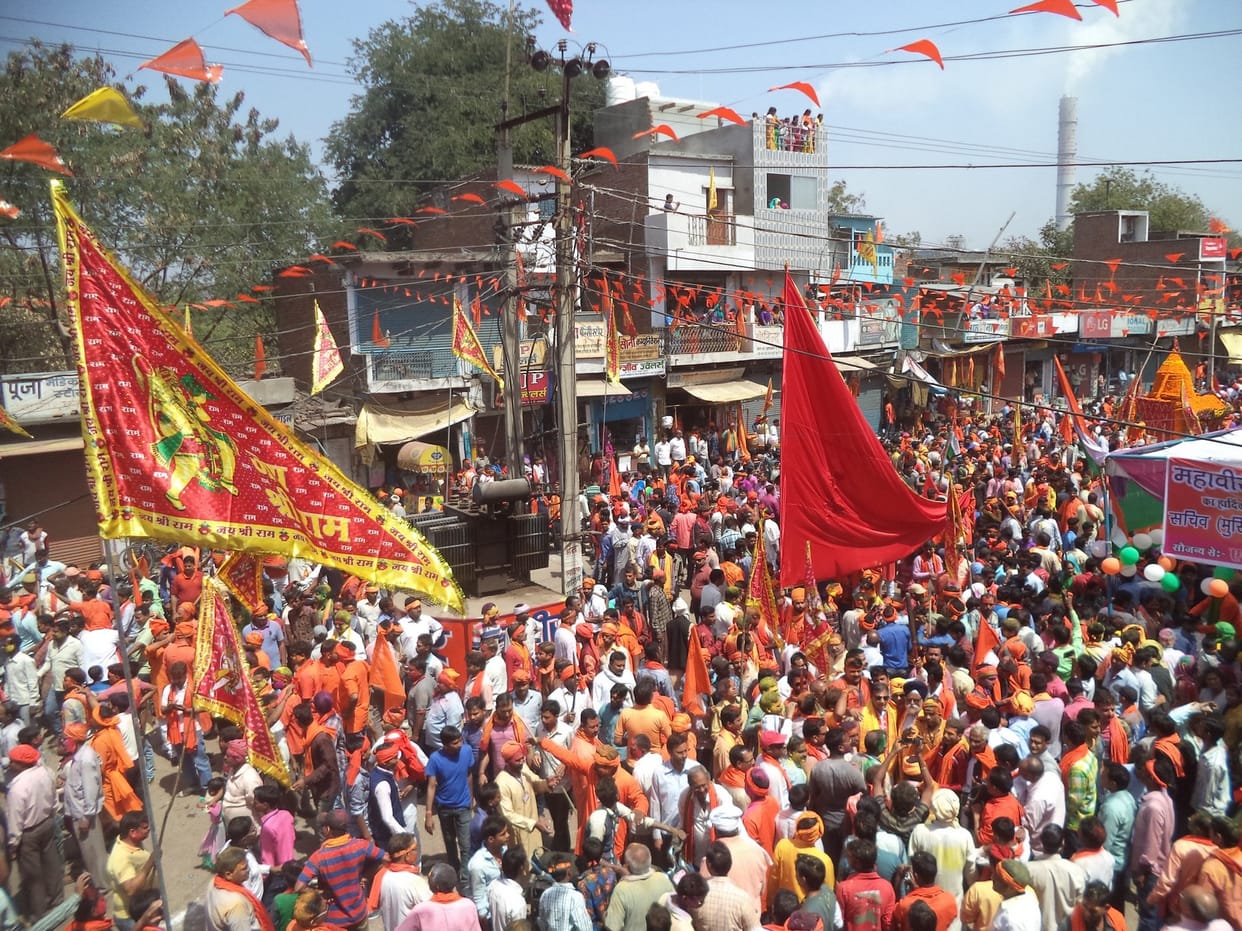 purvanchal biggest procession mahaviri jhanda makes record