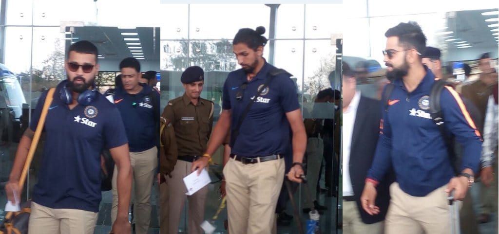 Team India Arrived at Dharamshala for Fouth Test Match.