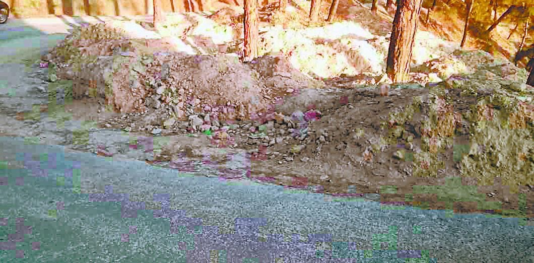 Road side, made the dumping zone
