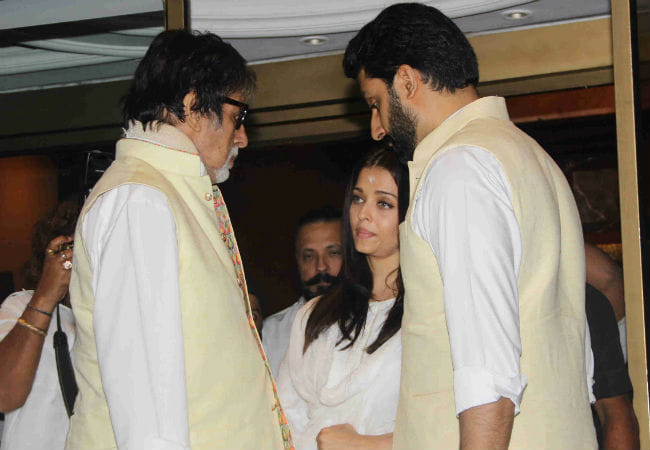 bollywood stars at Aishwarya Rai Bachchan's Father Krishnaraj Rai's Prayer Meeting