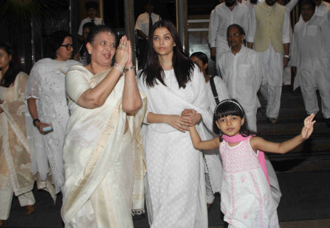 bollywood stars at Aishwarya Rai Bachchan's Father Krishnaraj Rai's Prayer Meeting