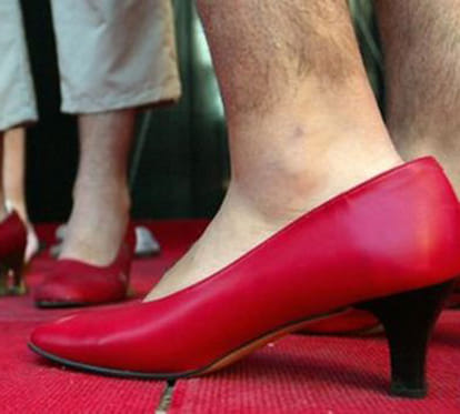 high heels effect on men