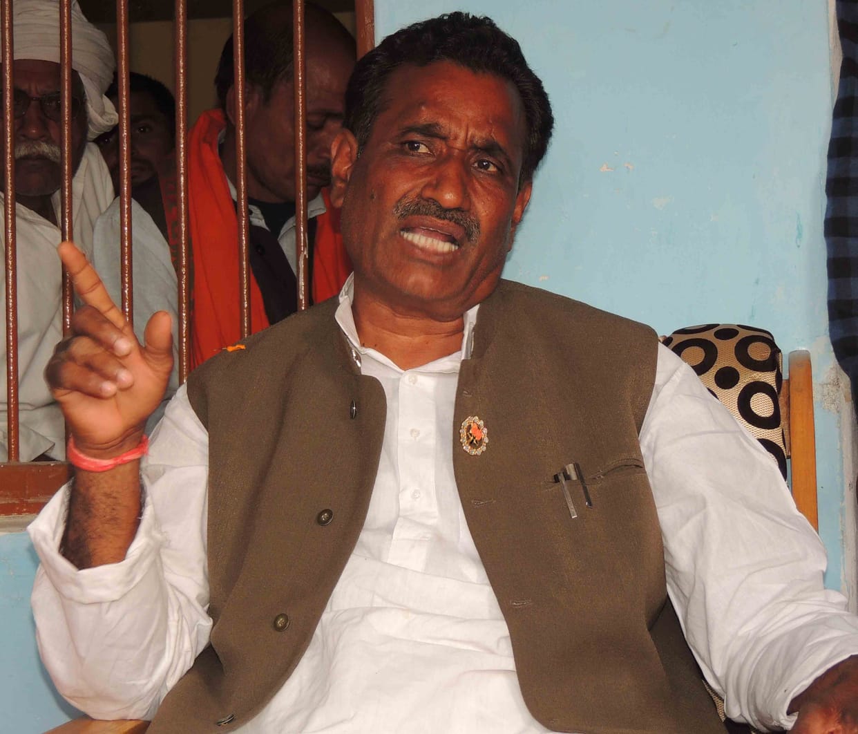 bhadohi mla ravindra nath tripathi warn officers at press confrence