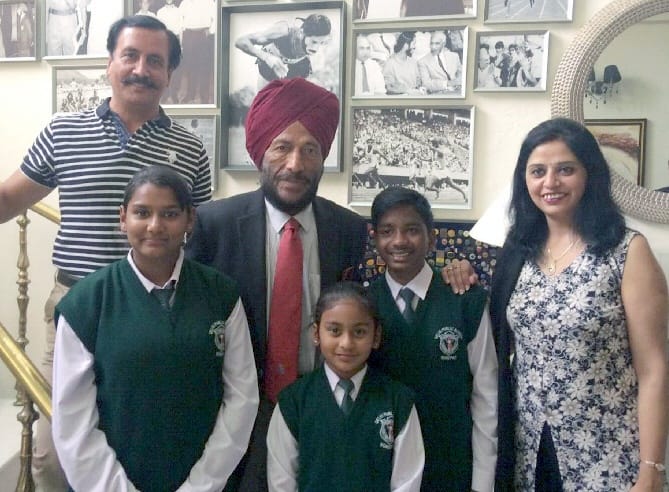 Milkha Singh and Majaar's blessings met the children
